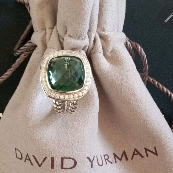 DAVID YURMAN ALBION 14MM PRASIOLITE RING - Picture 6 of 8